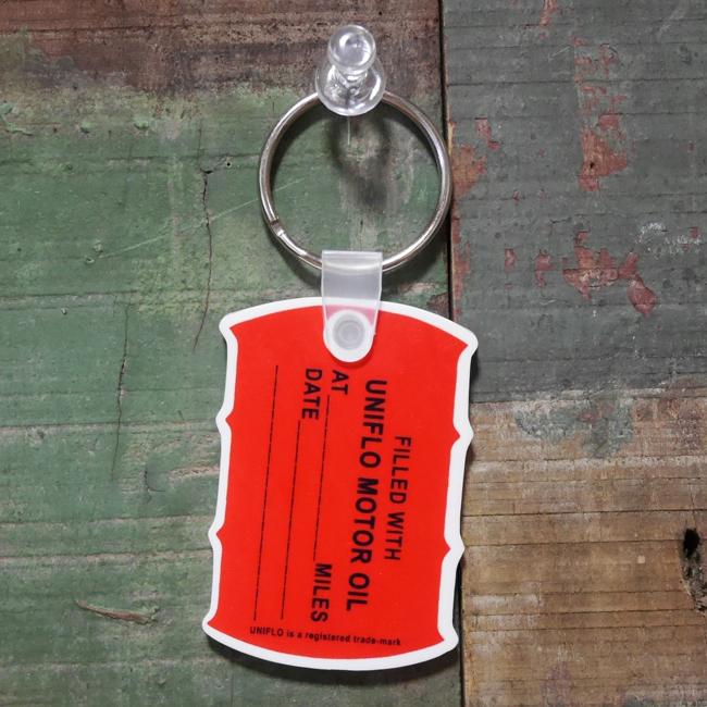 オイル缶 レーシングラバーキーホルダー ESSO OIL エッソオイル