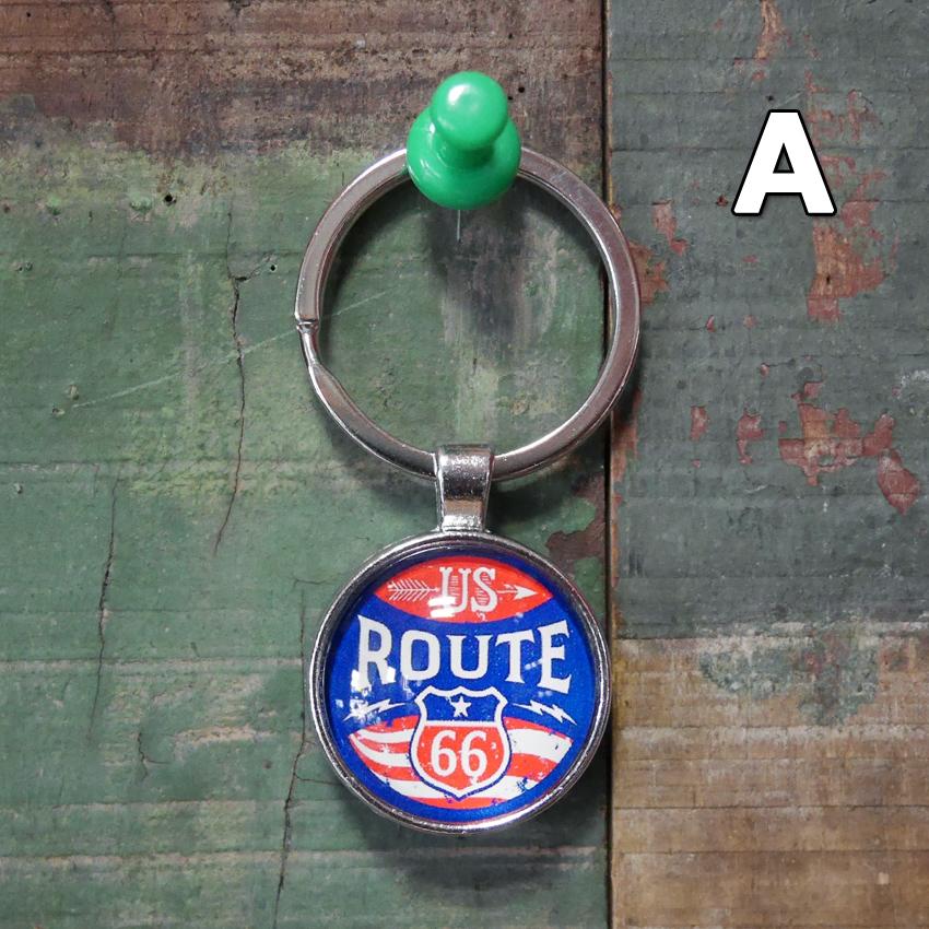 ROUTE66 バブルキーホルダー ルート66 キーリング アメリカン雑貨