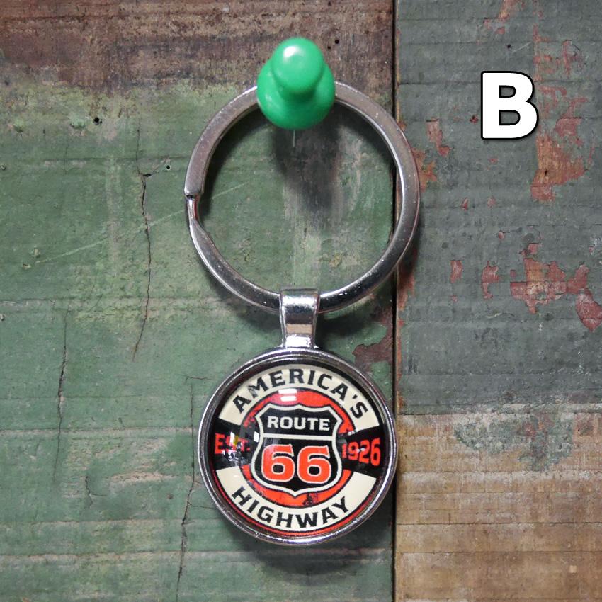 ROUTE66 バブルキーホルダー ルート66 キーリング アメリカン雑貨