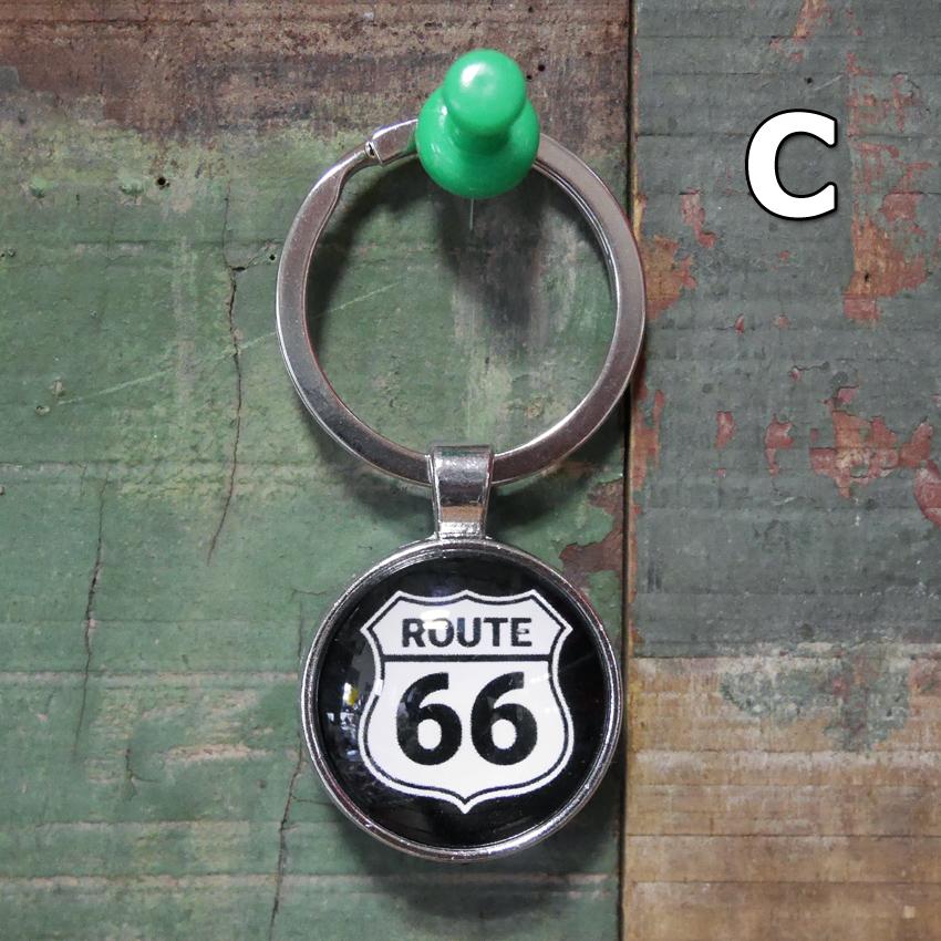 ROUTE66 バブルキーホルダー ルート66 キーリング アメリカン雑貨