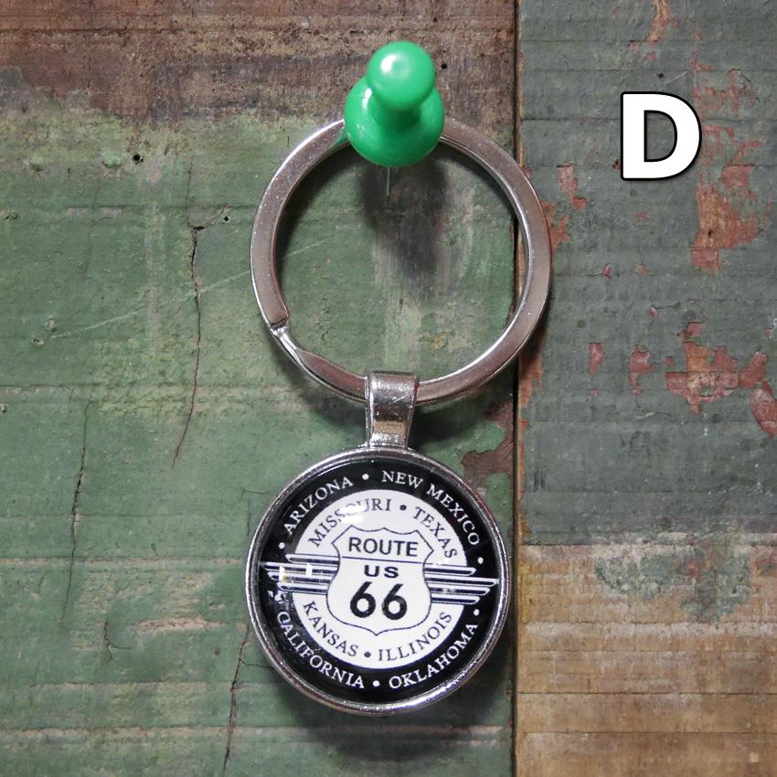 ROUTE66 バブルキーホルダー ルート66 キーリング アメリカン ROUTE66 バブルキーホルダー ルート66 キーリング アメリカン