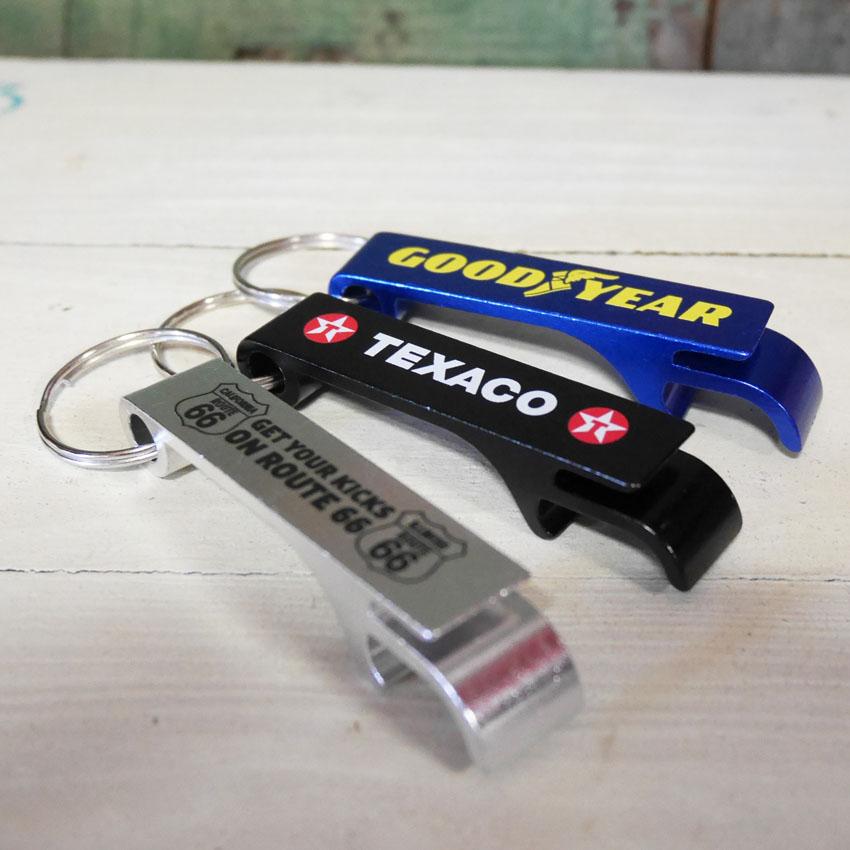 アメリカン 栓抜き キーホルダー ボトルオープナー キーリング