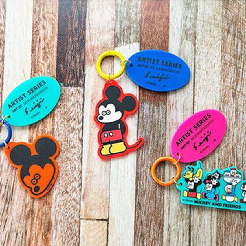カラー アクリル キーホルダー ミッキーマウス フェイス ディズニー