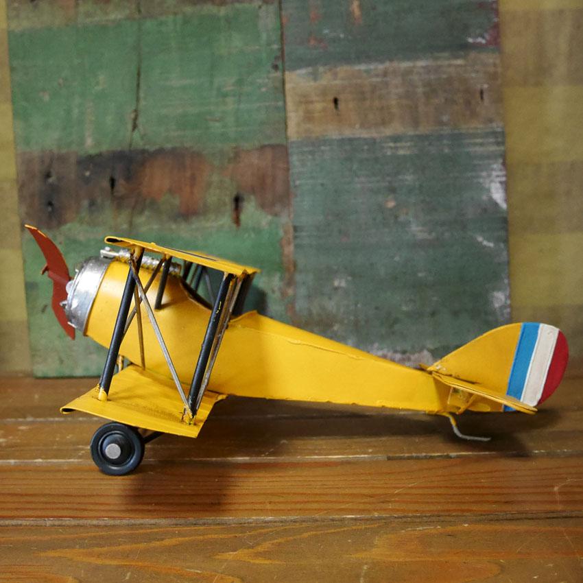 ヴィンテージ プレーン biplane インテリア 飛行機 ブリキのおもちゃ