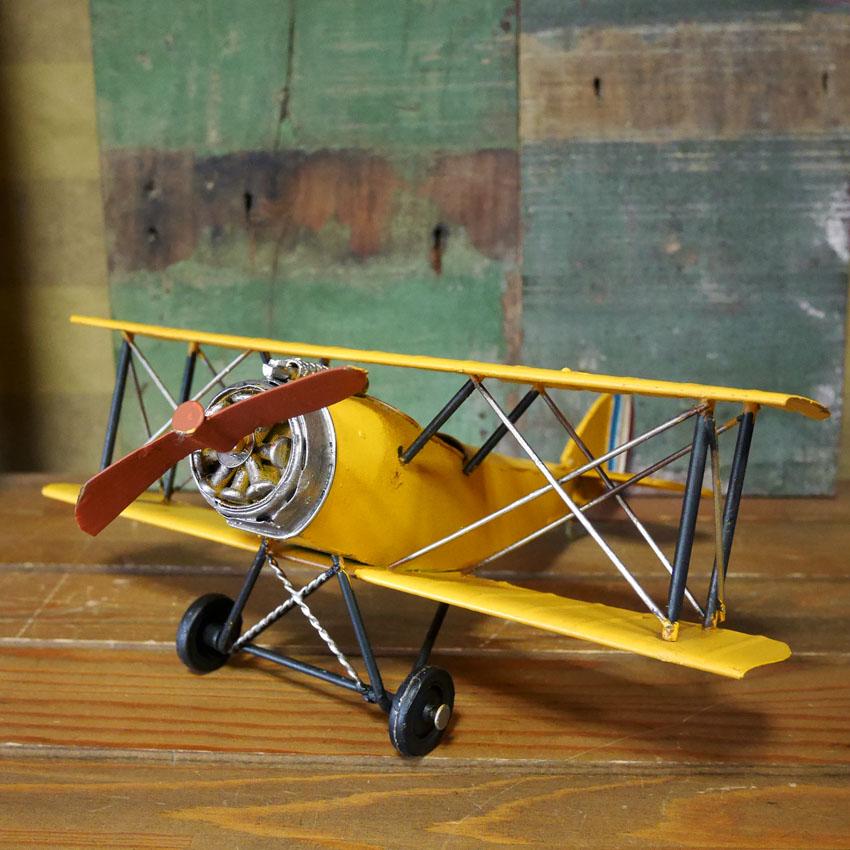 ヴィンテージ プレーン biplane インテリア 飛行機 ブリキのおもちゃ