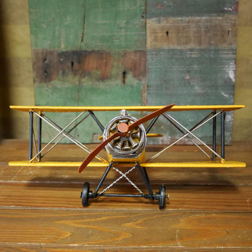 ヴィンテージ プレーン biplane インテリア 飛行機 ブリキのおもちゃ