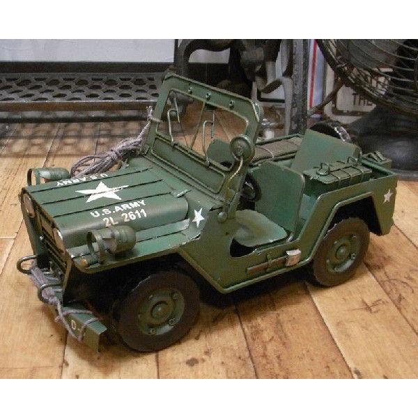 ブリキのおもちゃ ジープ アーミー ミリタリー 自動車 : アメリカン