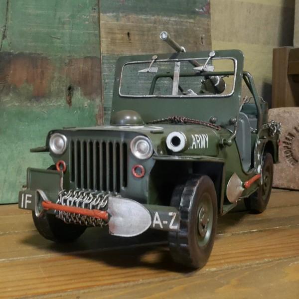 アーミージープ ミリタリー ブリキのおもちゃ 自動車 レトロ インテリア｜goodsfarm｜02