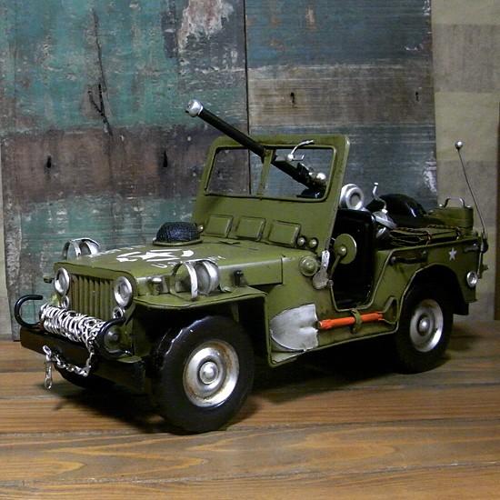 日本製 jeep ジープ ブリキ 自動車 レトロ ミリタリー ブリキのおもちゃ ジープ アーミー 自動車 : アメリカン雑貨のグッズ