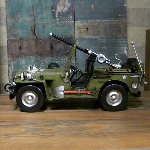 ブリキのおもちゃ ジープ アーミー 自動車 野村トーイ MILITARY