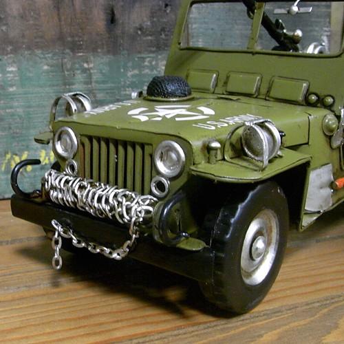 ブリキ製　ジープ ブリキのおもちゃ ジープ アーミー 自動車 : アメリカン雑貨のグッズ