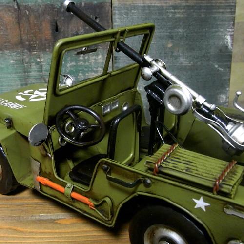 ブリキのおもちゃ ジープ アーミー 自動車 : アメリカン雑貨のグッズ