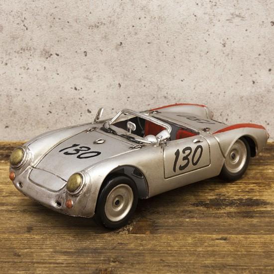 レーシングカー シルバー130 インテリア ブリキのおもちゃ