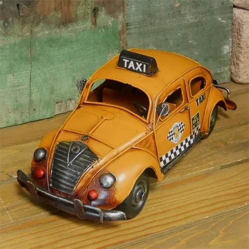 ビートルタクシー イエローキャブ ブリキのおもちゃ フォルクスワーゲン インテリア taxi｜goodsfarm｜05
