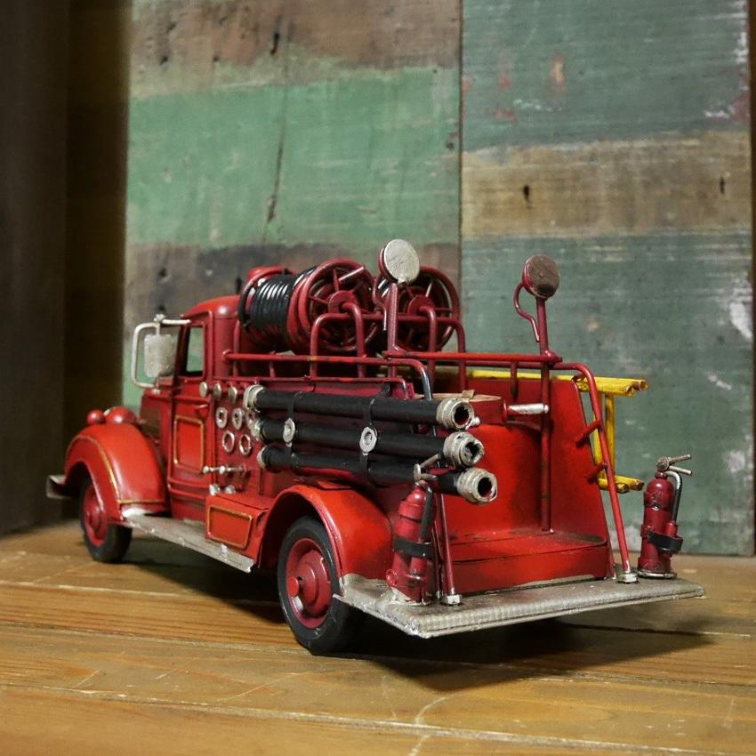消防車 fireengine ブリキのおもちゃ インテリア｜goodsfarm｜06