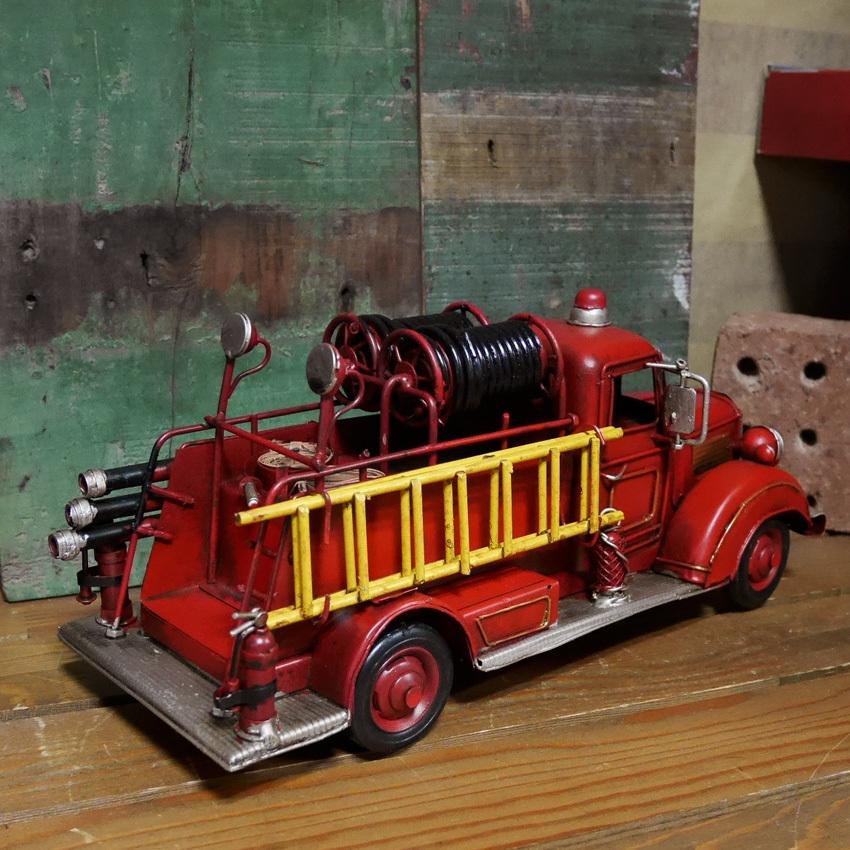 消防車 fireengine ブリキのおもちゃ インテリア｜goodsfarm｜09