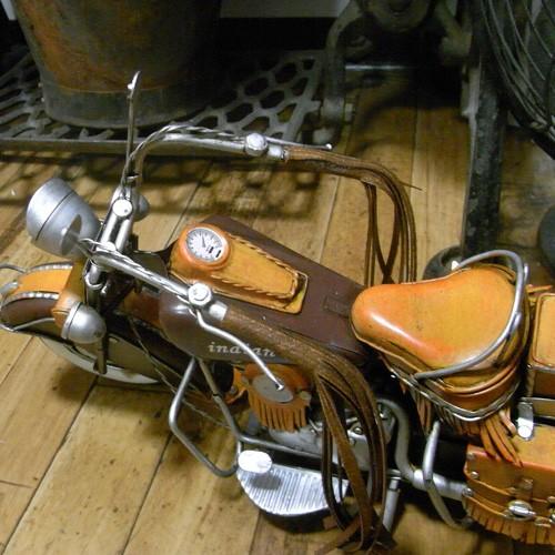 ブリキのおもちゃ インディアン バイク motorcycle western indian オートバイ｜goodsfarm｜05