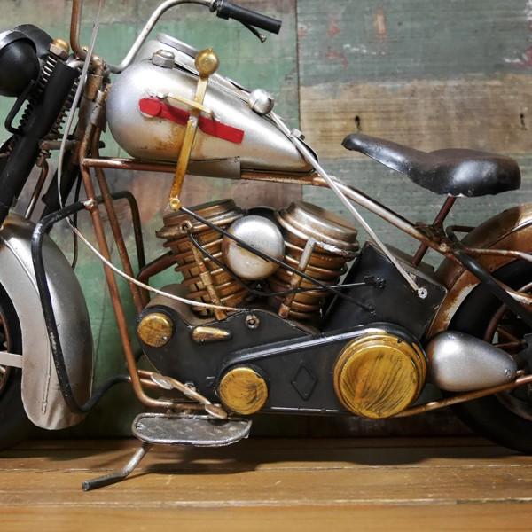 ヴィンテージオールドバイク ブリキのおもちゃ オートバイ インテリア｜goodsfarm｜04