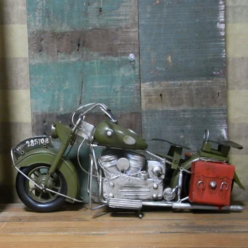 旧バンダイ　電池で走るミニミニオ−トバイ　BMW R750　当時物 ブリキのおもちゃ BMW R75 タイプ アーミーバイク インテリア