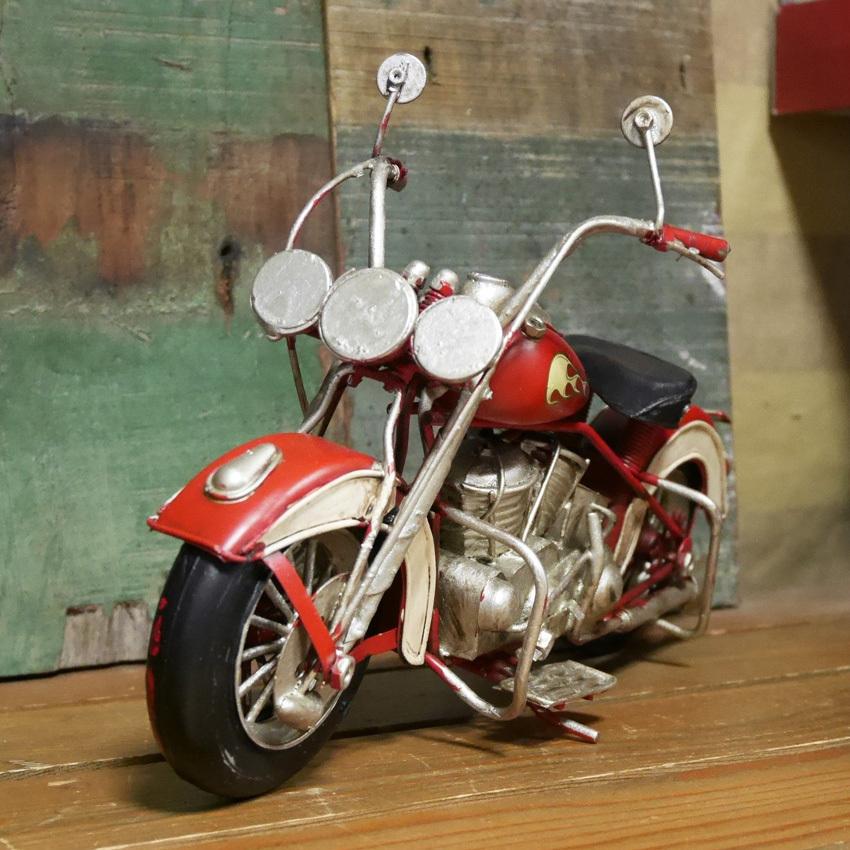 ヴィンテージ モーターサイクル RED FOX オートバイ ブリキのおもちゃ