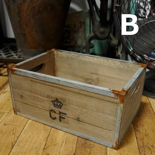 デンマーク軍タイプ ストレージ ウッドボックス 収納木箱 : アメリカン