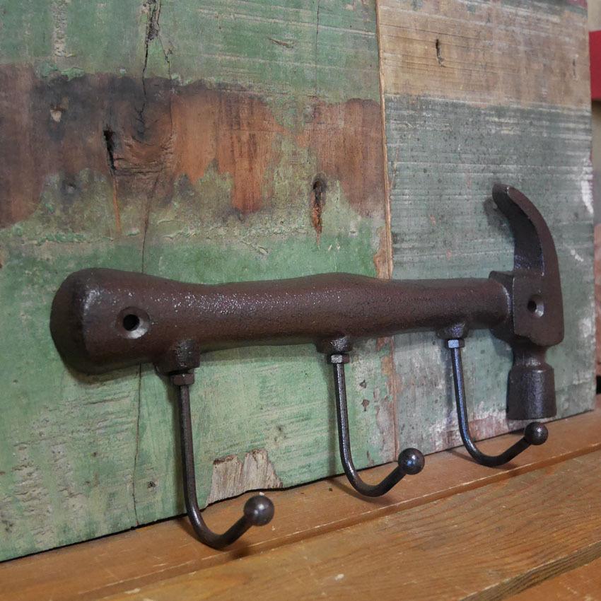 ハンマー ウォールマウント 工具型フック ウォールハンガー フック