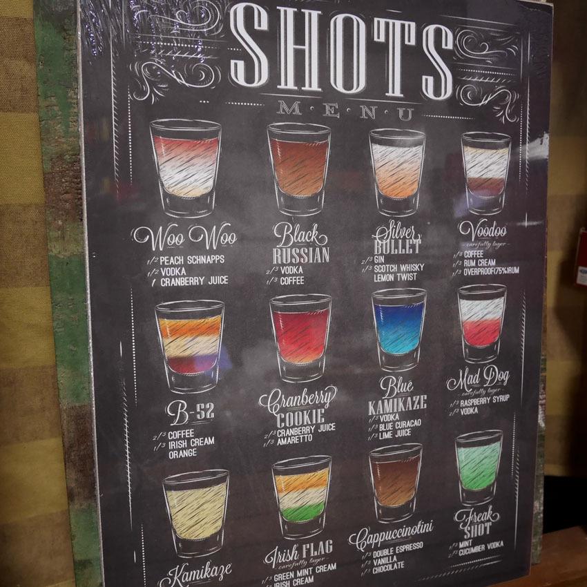 SHOTS ウッドボード カクテル 木製看板 インテリア : アメリカン雑貨の