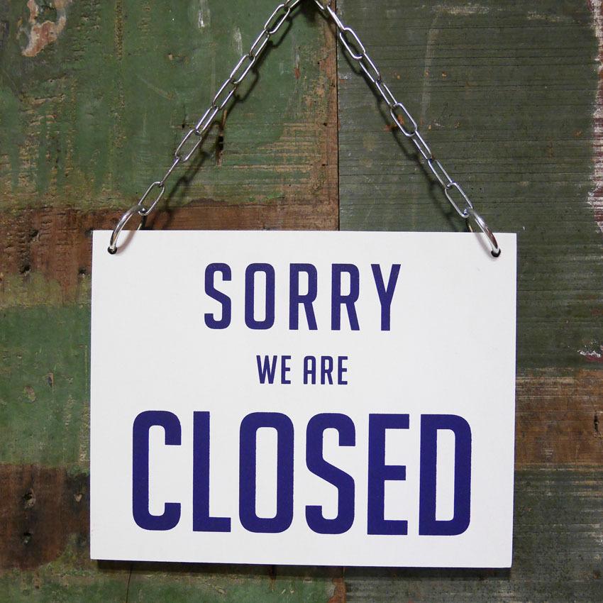 木製看板 オープン クローズ リバーシブル Open Closed Sign