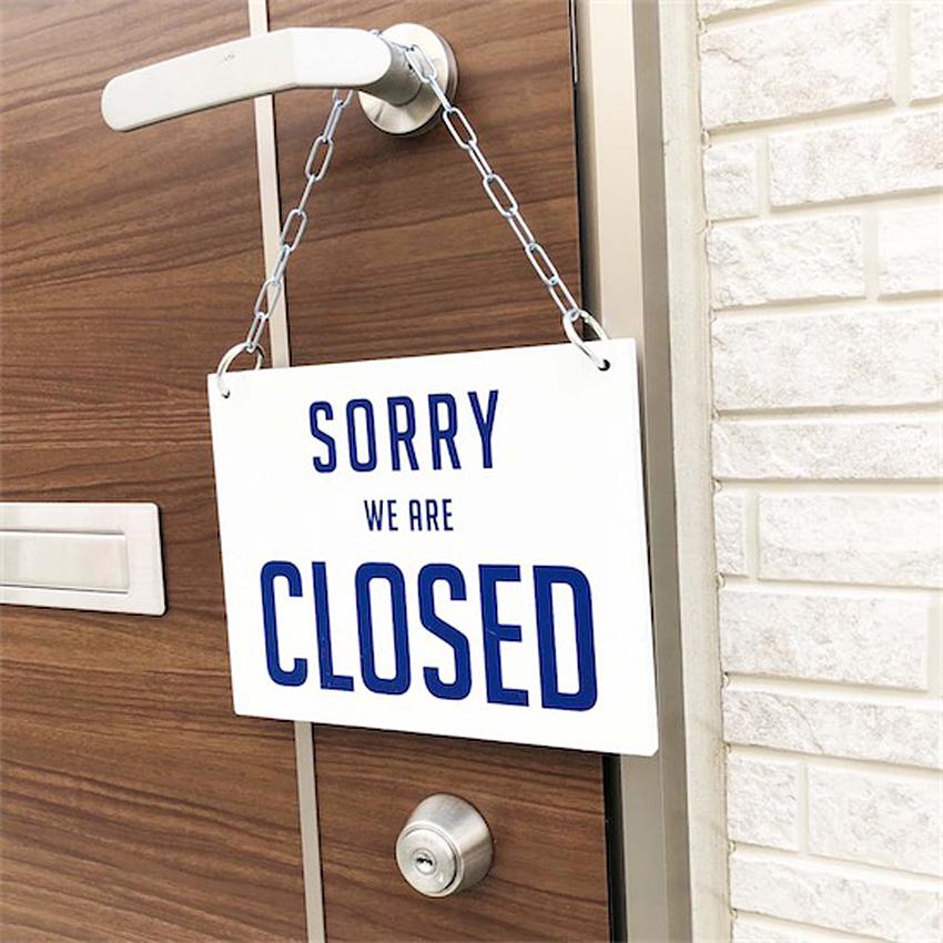 VANS オープンクローズプレート 木製看板 オープン クローズ リバーシブル Open Closed Sign