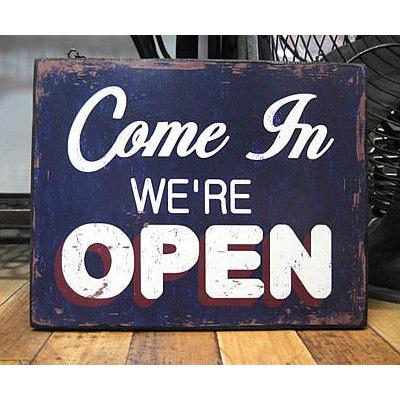 木製看板 オープン クローズ アンティーク サインボード アメリカン