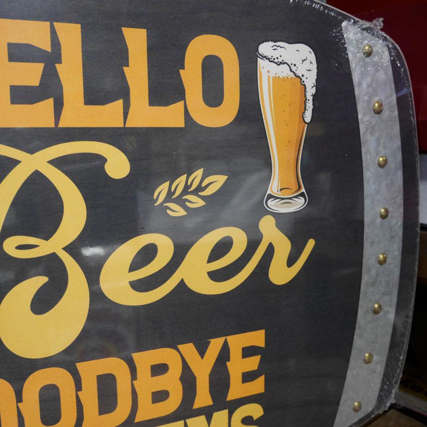 ウッドボード HELLO Beer インテリア 木製看板 : アメリカン雑貨の 