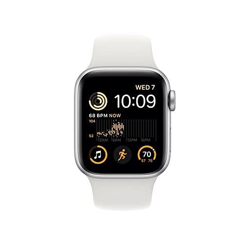Apple Watch SE 第2世代(GPSモデル)- 40mmシルバーアルミニウムケースとホワイトスポーツバンド - レギュラー|goodsfast|02