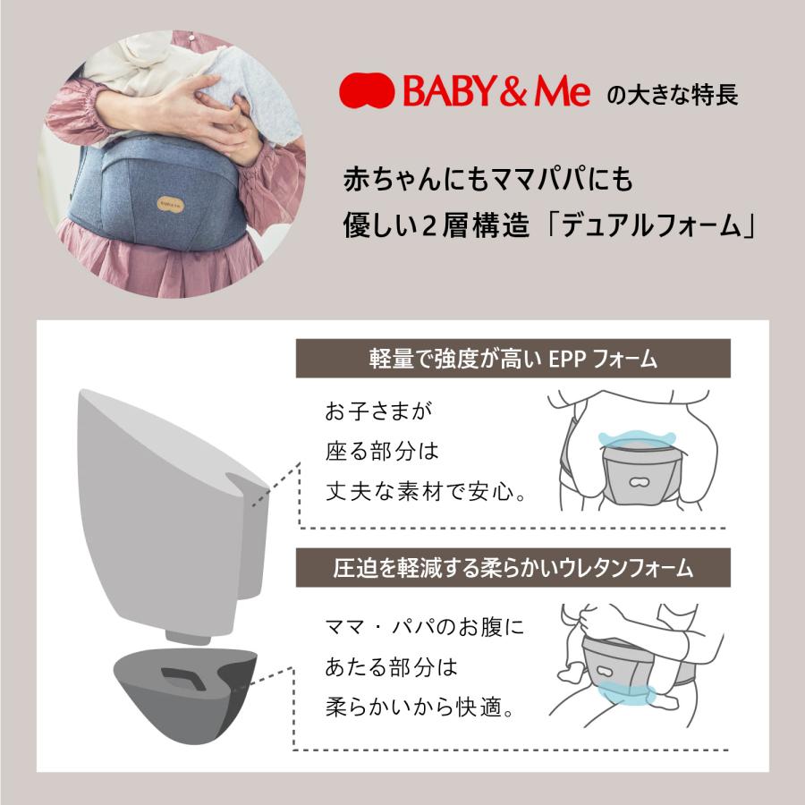 BABY＆Me（ベビーアンドミー） 抱っこ紐 ヒップシート よだれカバー