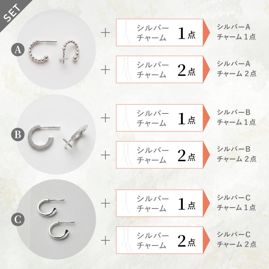 Baqless バックレス ピアス フープピアス チャーム チェーン セット