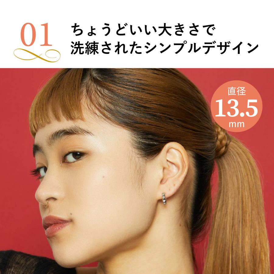 BAQLESS（バックレス） ピアス フープピアス レディース 18k 金属