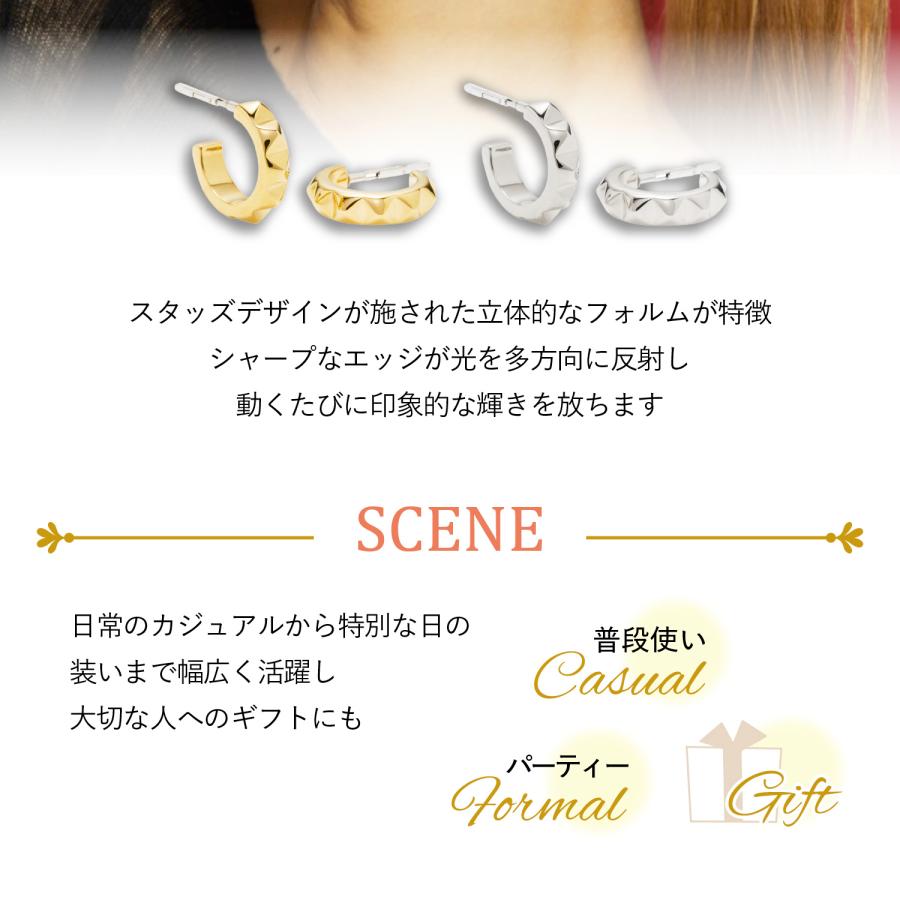 BAQLESS（バックレス） ピアス フープピアス レディース 18k 金属