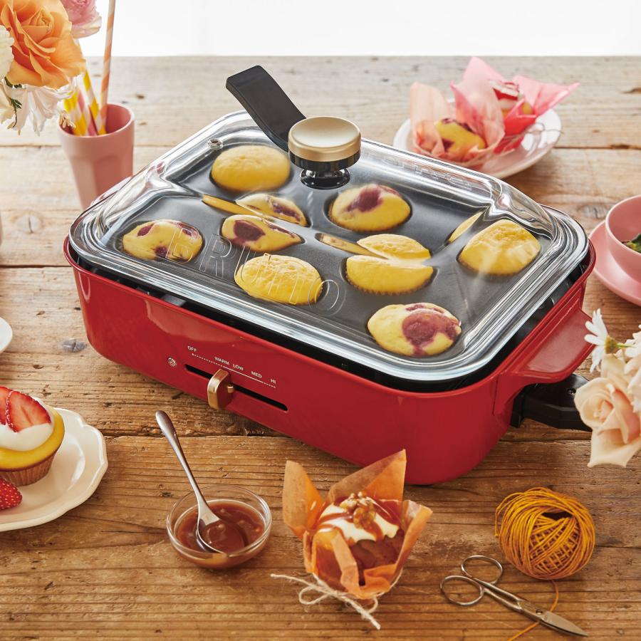 BRUNO コンパクトホットプレート 限定柄レモンフラワー＆カップケーキ