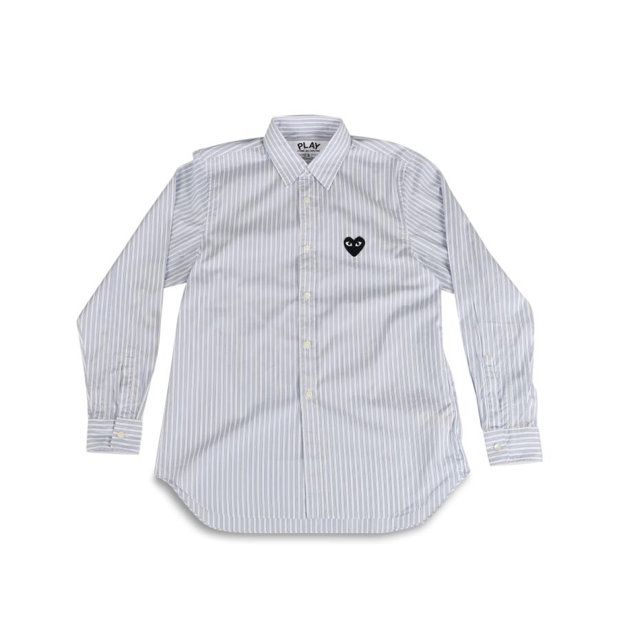 プレイ コムデギャルソン PLAY COMME des GARCONS シャツ 長袖 メンズ ストライプ ブラックハート ロゴ PLAY S STRIPED SHIRT ブルー B020 :cdg-b020:Goods Lab Plus - 通販 - Yahoo!ショッピング プレイ コムデギャルソン PLAY COMME des GARCONS シャツ 長袖 メンズ ストライプ ブラックハート ロゴ PLAY S STRIPED SHIRT ブルー B020 :cdg-b020:Goods Lab Plus - 通販 - Yahoo!ショッピング
