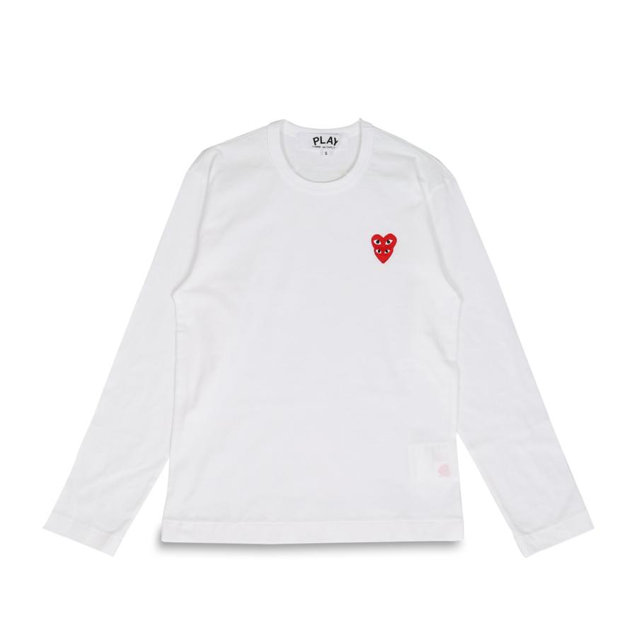 プレイ コムデギャルソン PLAY COMME des GARCONS Tシャツ 長袖 メンズ カットソー ロンT レッドハート ロゴ LONG  SLEEVE T-SHIRT ブラック ホワイト 黒 白 T292 : cdg-t292 : Goods Lab Plus - 通販 -