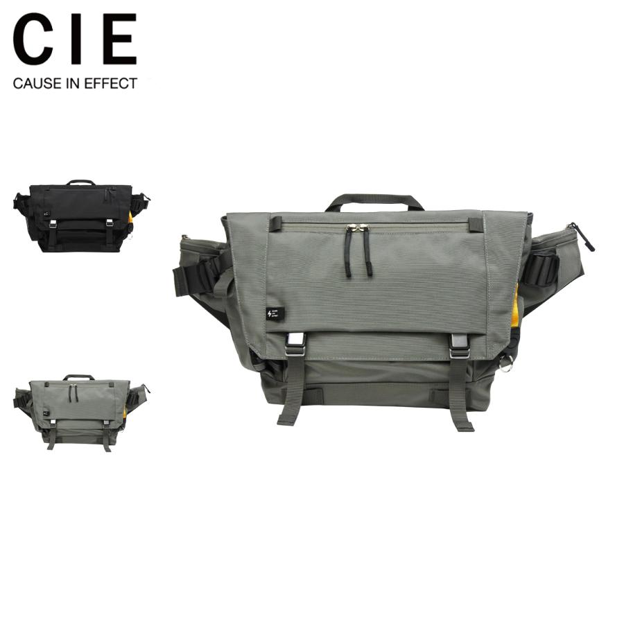 シー CIE バック ショルダーバッグ エイブル メンズ レディース 13L A4 斜めがけ 大容量 耐水 軽量 ABLE ブラック グレー 黒 202401 CIE（シー） 特典付き バック ショルダーバッグ エイブル メンズ