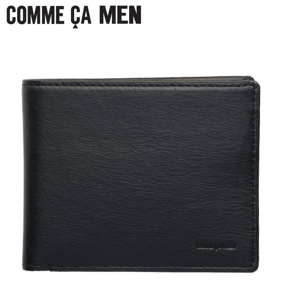 COMME CA MEN コムサメン 財布 二つ折り財布 メンズ レディース 本革 FOLDED WALLET ブラック 黒 5607 COMME CA MEN（コムサメン） 財布 二つ折り メンズ レディース 本革