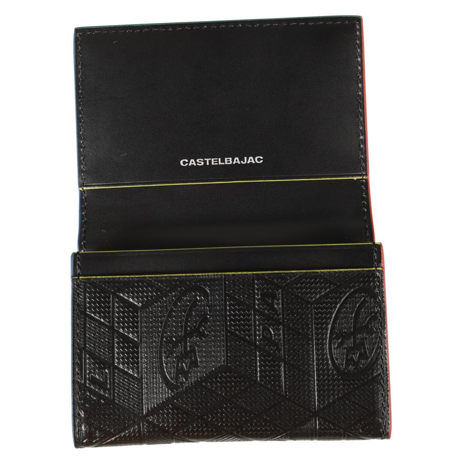 【美品】カステルバジャック　　　名刺入れ　ブラック　メンズ 楽天市場】カステルバジャック 財布 長財布 黒(ブラック