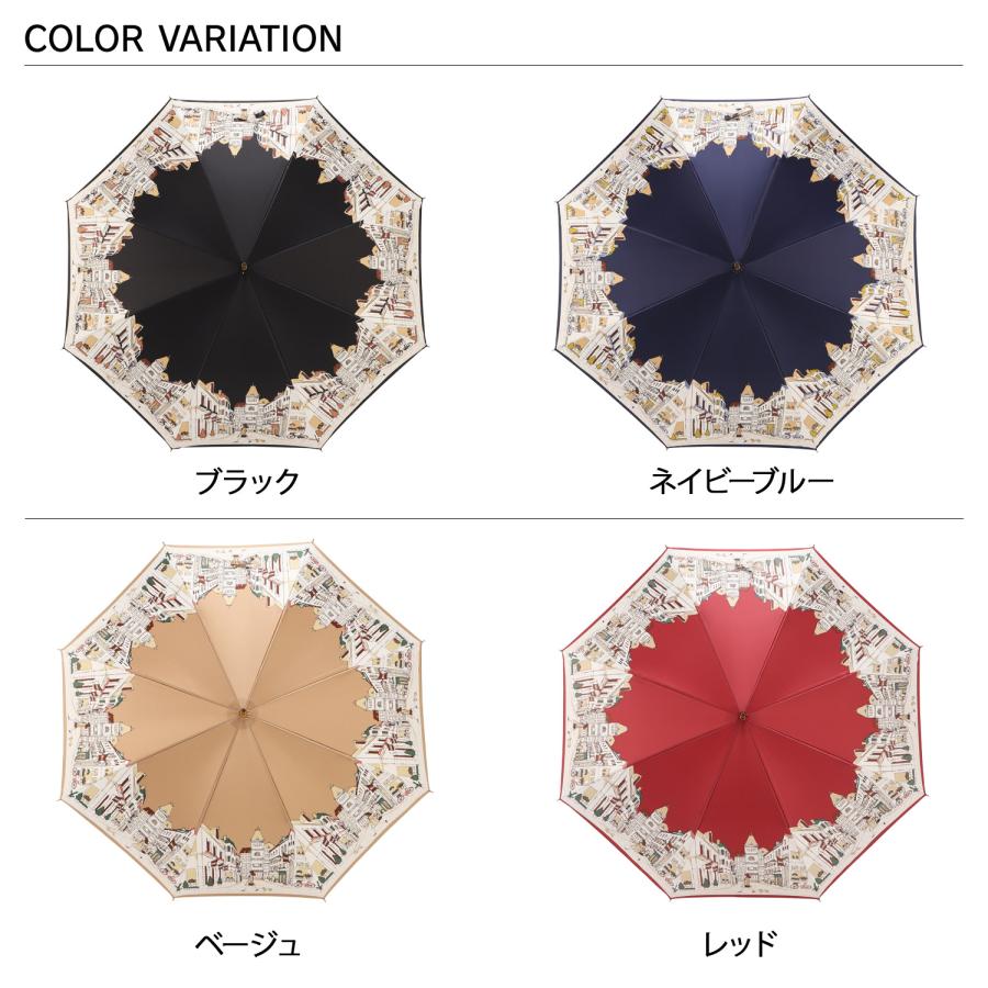 DAKS（ダックス） 長傘 雨傘 レディース 60cm 日本製 軽量 ブラック