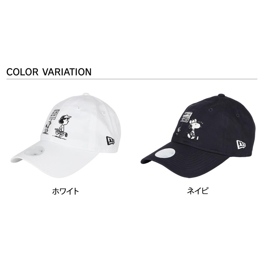 ニューエラ NEW ERA キャップ 帽子 ゴルフ レディース ピーナッツ コラボ 限定 紫外線対策 GF 920LV PEANUTS 9TWENTY ホワイト ネイビー 白 1412432｜goodslabo｜04