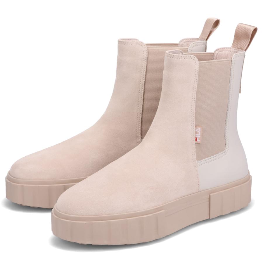 FILA フィラ サイドゴアブーツ サンドブラスト チェルシー レディース SAND BLAST CHELSEA ベージュ WFW22054-101 FILA（フィラ） サイドゴアブーツ サンドブラスト チェルシー