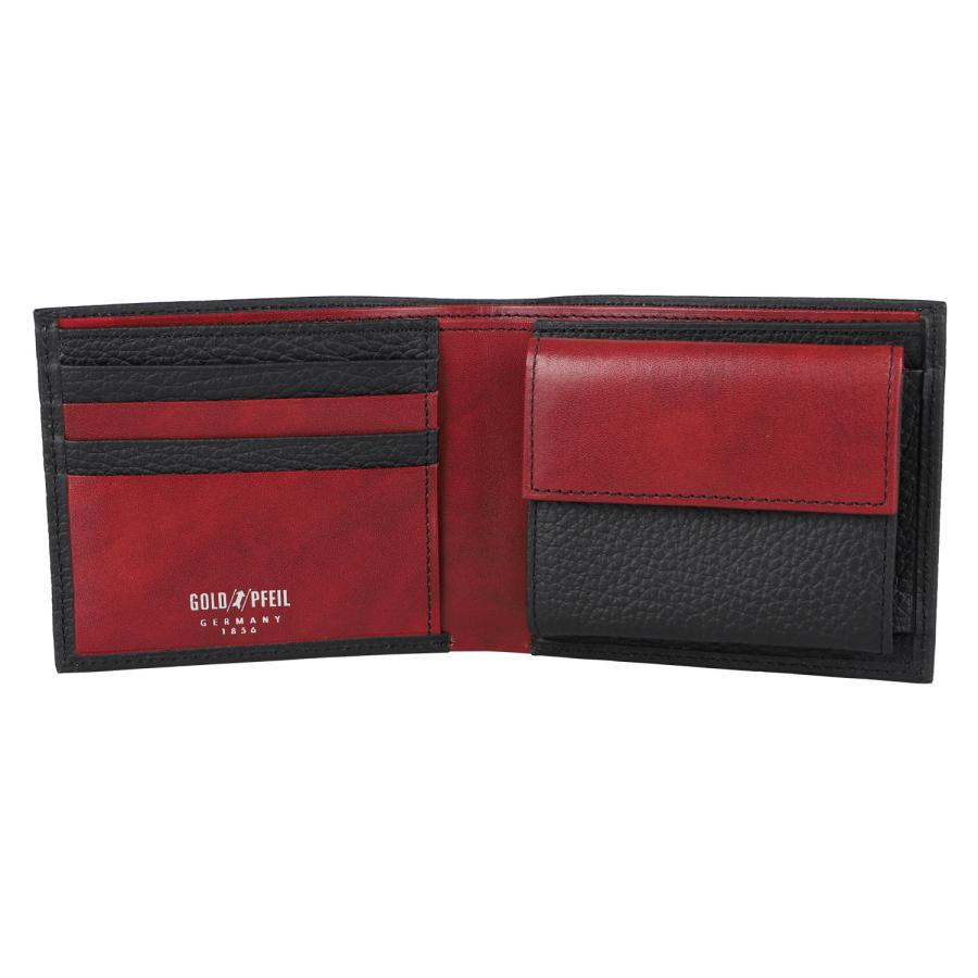 ゴールドファイル GOLD PFEIL 財布 二つ折り財布 メンズ 本革 SUPERIOR WALLET ブラック ネイビー ダーク ブラウン 黒 GP24217 GOLD PFEIL（ゴールドファイル） 財布 二つ折り メンズ 本革 SUPERIOR