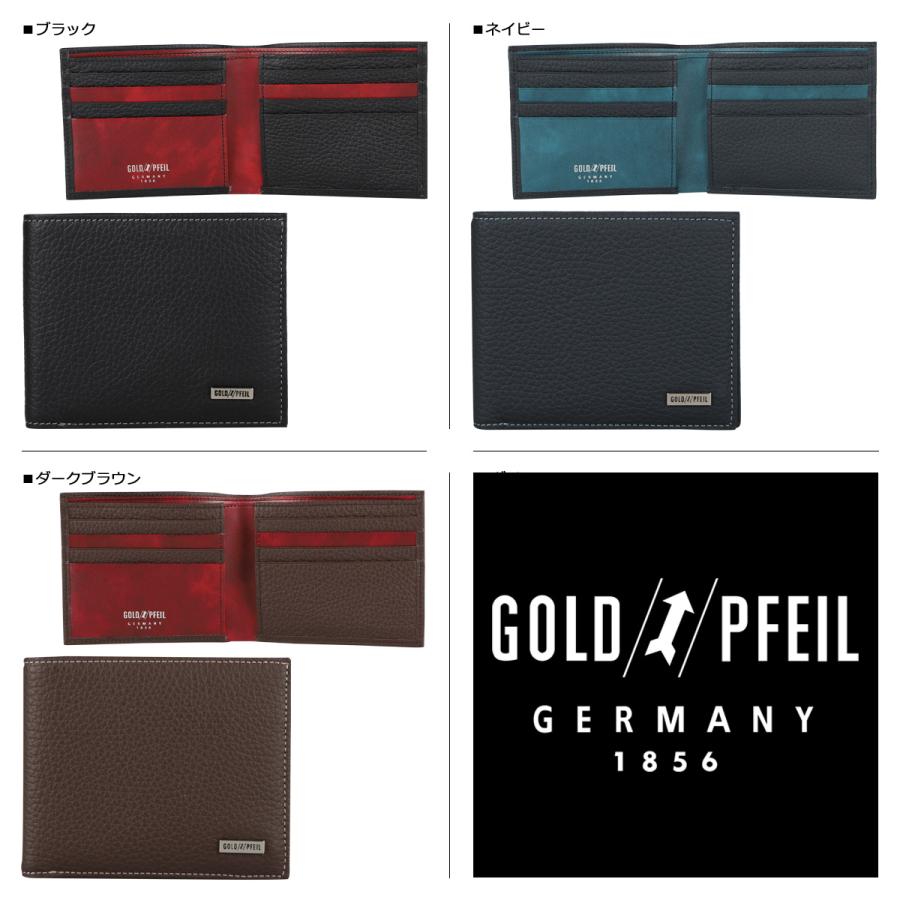 GOLD PFEIL（ゴールドファイル） 財布 カードケース 二つ折り メンズ