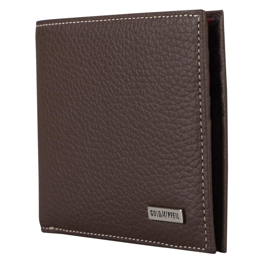 ゴールドファイル GOLD PFEIL 財布 二つ折り財布 カードケース メンズ 本革 ブラック ネイビー ダーク ブラウン 黒 GP24315 GOLD PFEIL（ゴールドファイル） 財布 カードケース 二つ折り メンズ