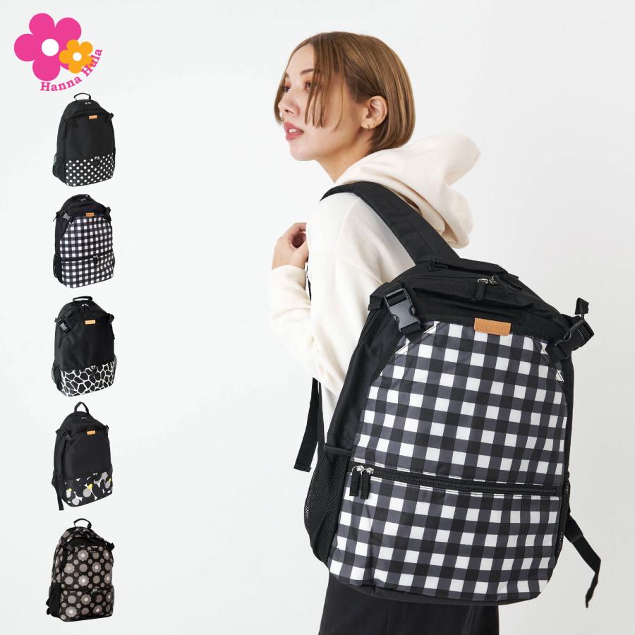 ハンナフラ Hanna Hula バッグ リュック バックパック メンズ レディース 31L 軽量 大容量 撥水 A4 PC収納 ずり落ち防止 TNS-BPK Hanna Hula（ハンナフラ） リュック バッグ バックパック メンズ
