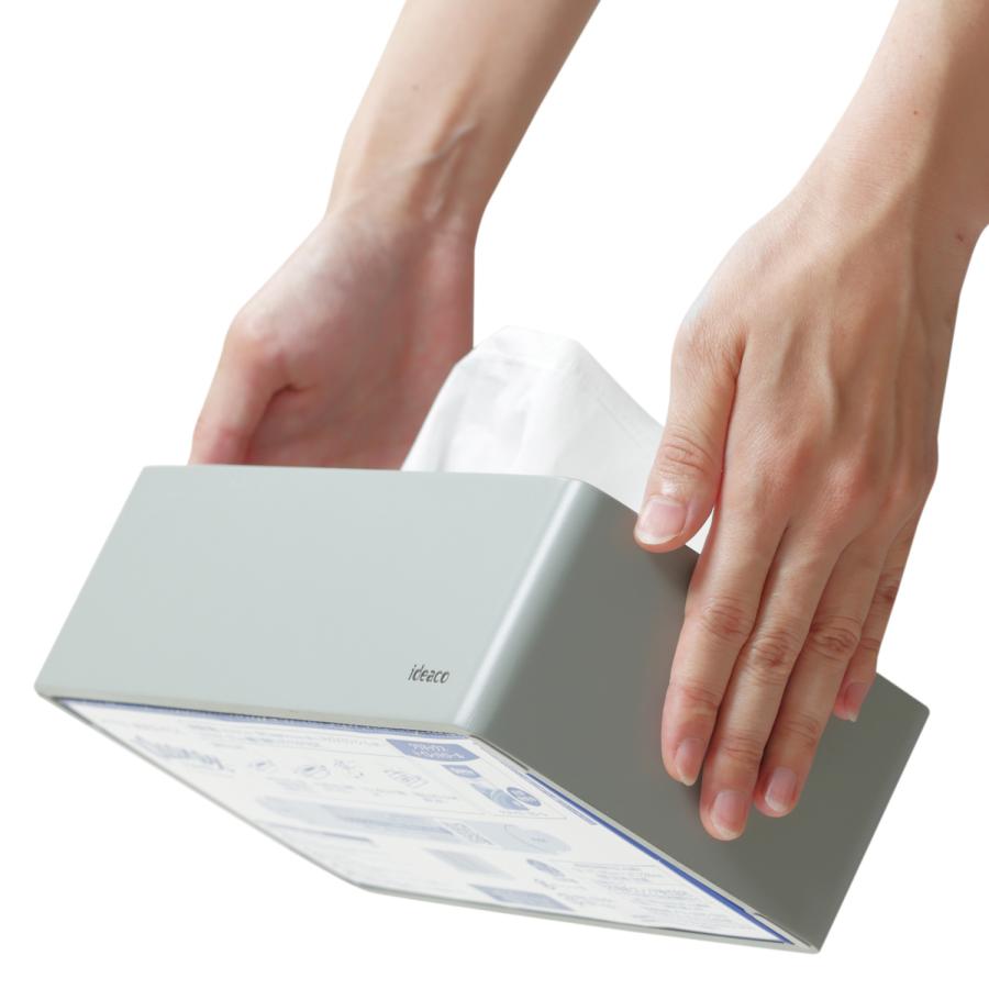 ideaco（イデアコ） ティッシュケース ティッシュペーパー 収納 ボックス 箱ティッシュ専用 スリム コンパクト BOX GRANDE ...
